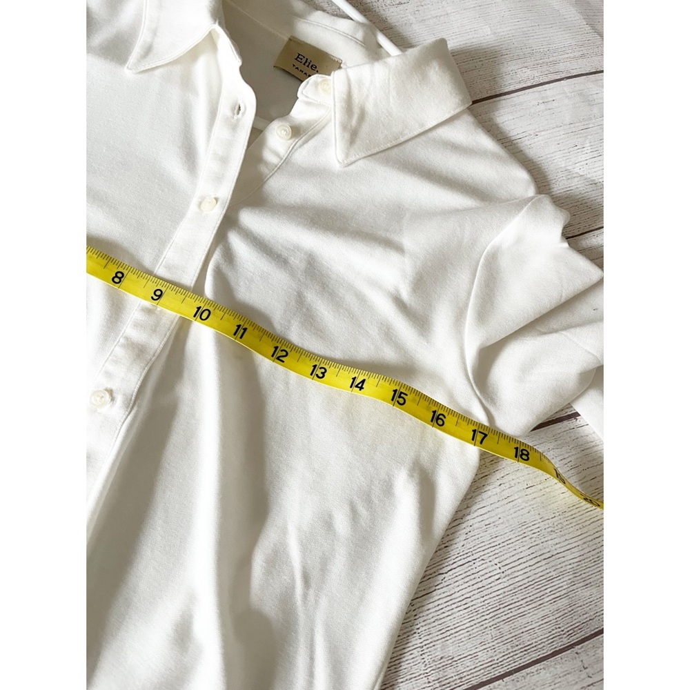 Elie Tahari ivory color silky button down shirt NWT - Picture 7 of 8